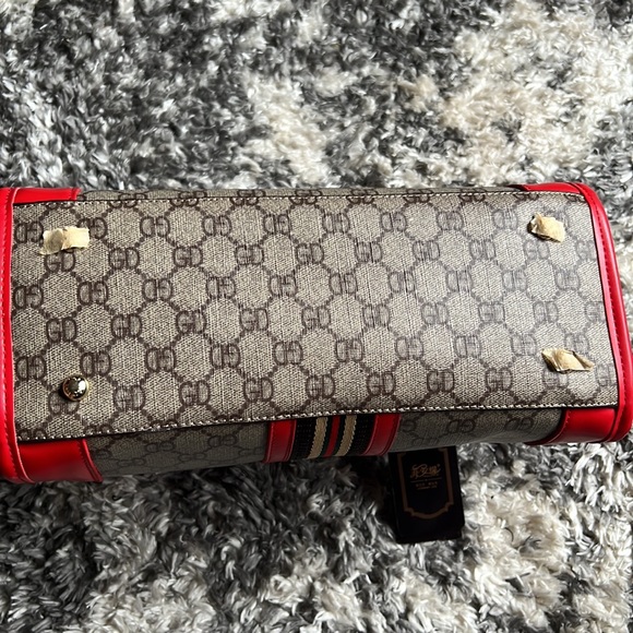 Red & brown/tan Handbag - Picture 4 of 7